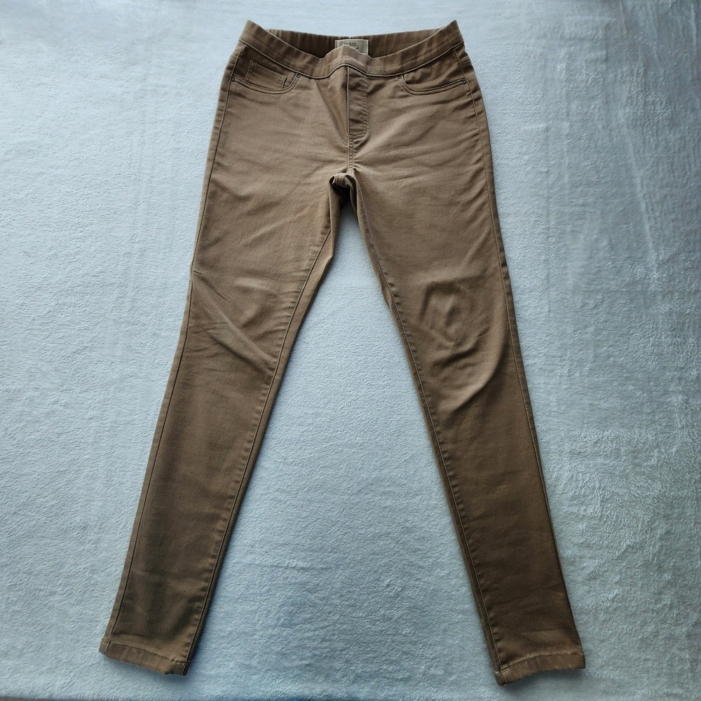 Liquid Jeggings Womens Large Tan Chino Pants Pull On Stretch Skinny Preppy 32x32